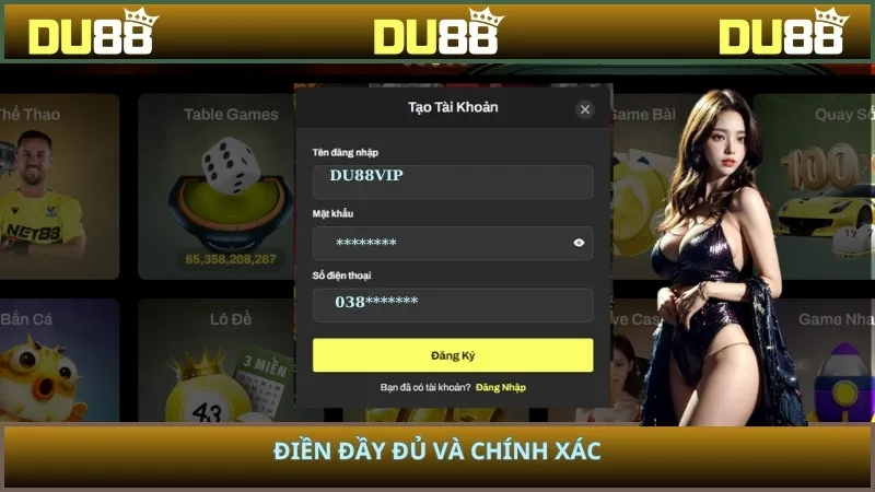 Điền đầy đủ và chính xác