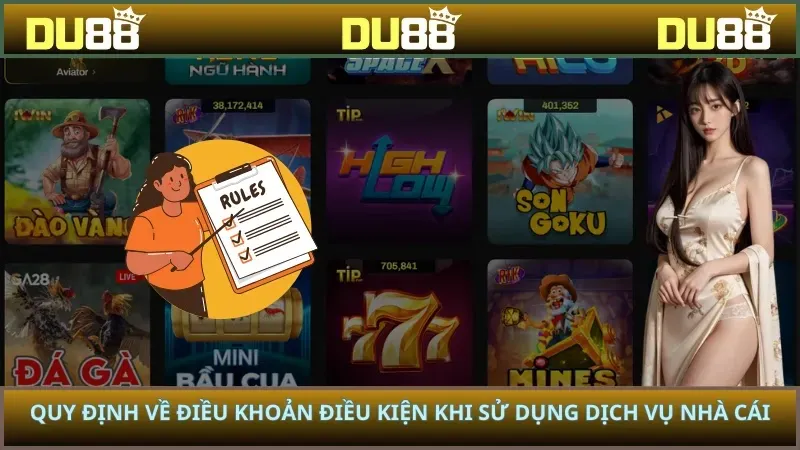 Quy định về điều khoản điều kiện khi sử dụng dịch vụ nhà cái