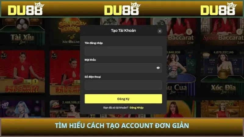 Tìm hiểu cách tạo account đơn giản