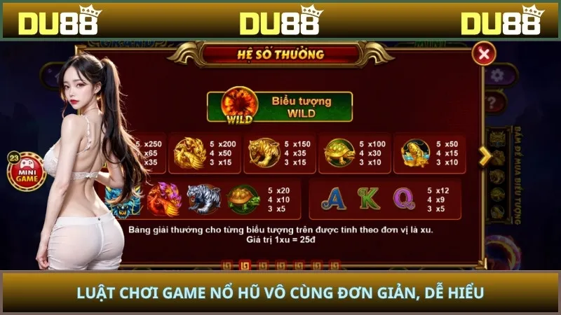Luật chơi game nổ hũ vô cùng đơn giản, dễ hiểu
